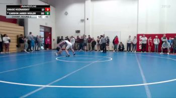 106 lbs Champ. Round 3 - Carson James Weiler, Batesville Wrestling Club vs Chase Koznarsky, Seymour