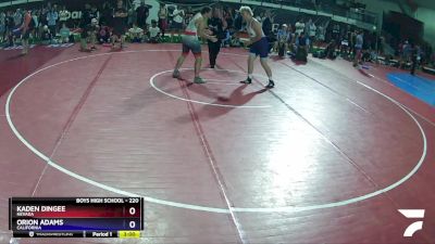 220 lbs Quarterfinal - Kaden Dingee, Nevada vs Orion Adams, California