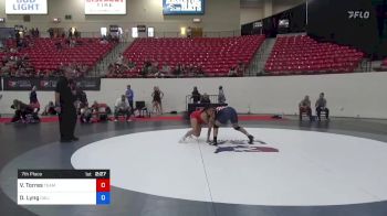 65 kg 7th Place - Viktorya Torres, Team Tornado Wrestling Club vs Destiny Lyng, California