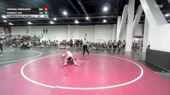62 lbs Quarterfinal - Kristina Hernandez, Swarm WC vs Charley Lau, Lake Stevens WC