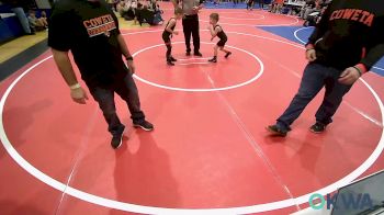 49 lbs Semifinal - Brixon Beach, Coweta Tiger Wrestling vs Chance Peters, Claremore Wrestling Club