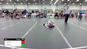 100 lbs Semifinal - Trent Collins, Summerville Takedown Club vs Henry Jones, Virginia Predators