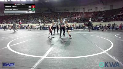 67 lbs Consi Of 16 #2 - Caeden Davis, Shelton Wrestling Academy vs Ulrich Dyches, IRONMEN Wrestling Club