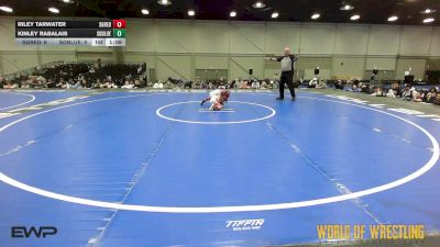 45 lbs Semifinal - Riley Tarwater, Super Girls K-6 Red vs Kinley Rabalais, Super Girls K-6 Blue