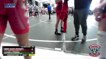 125 lbs Quarterfinal - Henry Scott McDoniel, Honey Badger Wrestling Club vs Maxwell Powers, Sunflower Kids Wrestling Club