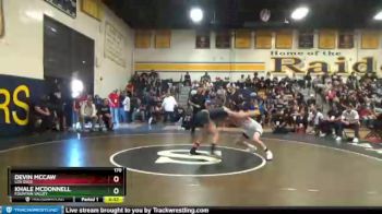 170 lbs Cons. Round 1 - Khale Mcdonnell, Fountain Valley vs Devin Mccaw, Los Osos