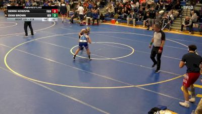 118 lbs Cons. Round 1 - Evan Brown, Newfane vs Derek Koszuta, Frontier