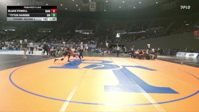4A Boys 132 lbs Champ. Round 1 - Tytus Hardee, Sweet Home Boys vs Blake Powell, Marshfield Boys