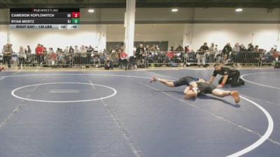 136 lbs Consi Of 16 #2 - Cameron Koflowitch, OH vs Ryan Mertz, NJ