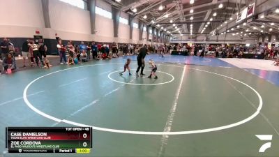 35 lbs Round 2 - Thomas Castaneda, El Paso Wildcats Wrestling Club vs Yaniliz Navarro, El Paso Supers Wrestling Club