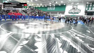 138 lbs Champ. Round 2 - Jason Bacha, Canyon Springs vs Logan Wilkerson, Hemet