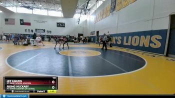 113 lbs Semifinal - Rising Huckaby, Ft. Worth Country Day School vs Jet Ligums, St. John`s School Houston