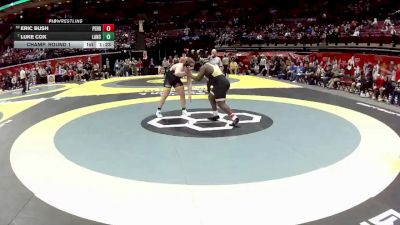 D1-285 lbs Champ. Round 1 - Luke Cox, Lancaster vs Eric Bush, Perrysburg