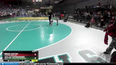 36-38 lbs Quarterfinal - Raylan Veitenheimer, South West Washington Wrestling Club vs Brock Hatton, Maddogs Wrestling