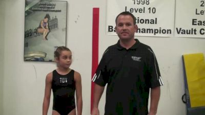 Board Alignment behind The Red Line for Handspring on Vault