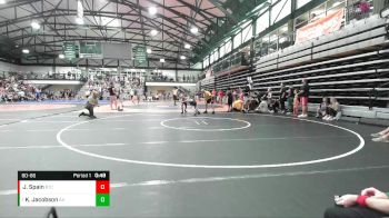 80-86 lbs Quarterfinal - Konner Jacobson, Alber Athletics vs Jase Spain, Relentless Training Center