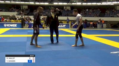ROBERT MALOF vs YURI SIMOES 2018 World IBJJF Jiu-Jitsu No-Gi Championship