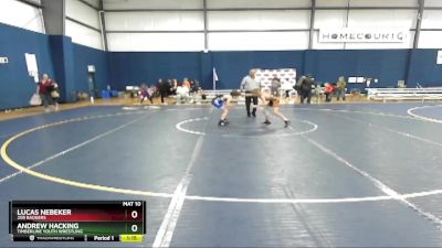70-74 lbs Round 5 - Lucas Nebeker, 208 Badgers vs Andrew Hacking, Timberline Youth Wrestling