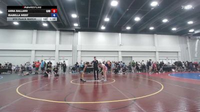 145 lbs 5th Place Match - Anna Ballard, George Jenkins High School Wrestling vs Isabella West