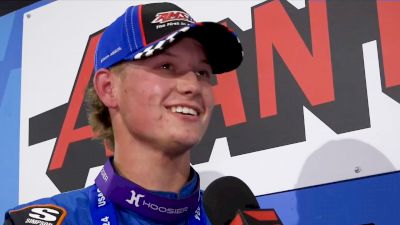 Daison Pursley Reacts After First USAC Sprint Points Win At Knoxville