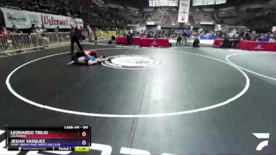 195 lbs Quarterfinal - Leonardo Trejo, California vs Jesiah Vasquez, Vasky BrosPitman Wrestling Club