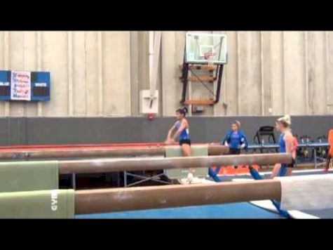 Bridget Sloan rocks her beam routine at Florida Intrasquad for beam and vault.