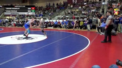 6A 215 lbs Semifinal - Shane Moseley, CONWAY HIGH SCHOOL vs Evan Fevold, Bentonville West High School