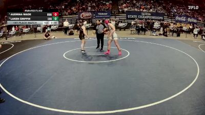 G 132 lbs 1st Place Match - Audrina Wade, Benton Girls vs Laken Griffin, Live Oak Girls
