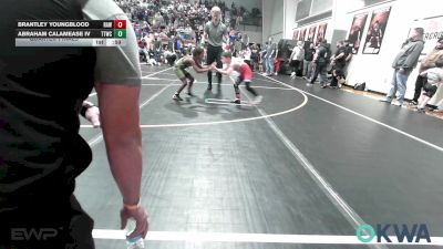 55 lbs Quarterfinal - Brantley Youngblood, Raw Wrestling Club vs Abraham Calamease IV, Team Tulsa Wrestling Club