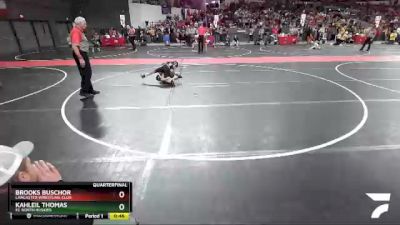 75 lbs Quarterfinal - Kahleil Thomas, EC North Huskies vs Brooks Buschor, Lancaster Wrestling Club