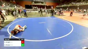 95 lbs Quarterfinal - Caleb Wright, Eastside United vs Aramis Rivera, Team Montana