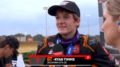 Ryan Timms Reacts After Scoring Indiana Midget Week Win At Lawrenceburg