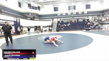 130 lbs Round 1 (4 Team) - Baileigh Williams, Gold Rush vs Jaydyn Holdaway, Montana