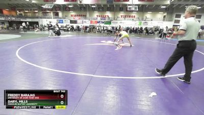 133 lbs Quarterfinal - Freddy Barajas, University Of Saint Mary (KS) vs Daryl Mills, Missouri Baptist University