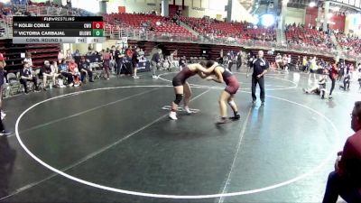 150 lbs Cons. Round 5 - Kolbi Coble, CWO vs Victoria Carbajal, Grand Island Legacy Girls Wrestling Club