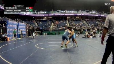 3A 215 lbs 5th Place Match - Dakota Athey, West Rowan High School vs Dantrell Williams, Union Pines