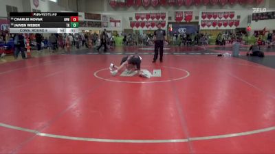 85 lbs Cons. Round 5 - Charlie Novak, New Prague Wrestling vs Jaiven Weber, Team Nazar
