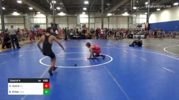 82 lbs Consi Of 4 - Aidan Ayers, Ioc vs Brady Ritter, Ewa