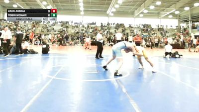 160 lbs Semifinal - Zack Aquila, OH vs Tobin McNair, NC