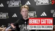 Berkly Catton Discusses NHL Draft, His Wooden Backyard Practice Goalie, What Teams He Met With And More At The NHL Scouting Combine