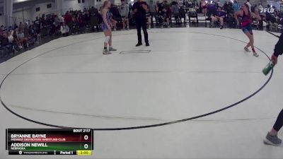 128 lbs Quarterfinal - Addison Newill, Nebraska vs Bryanne Bayne, Midwest Destroyers Wrestling Club