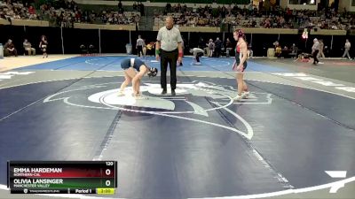 120 lbs Round 2 - Emma Hardeman, Northern-Cal vs Olivia Lansinger, Manchester Valley