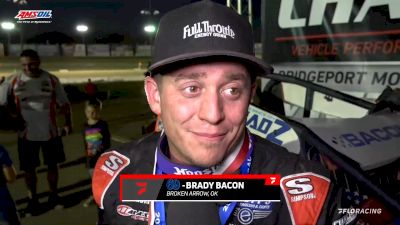 Brady Bacon Reacts After USAC Eastern Storm Victory At Bridgeport