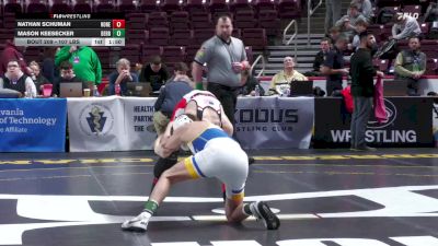 107 lbs Quarterfinal - Nathan Schuman, Honesdale vs Mason Keesecker, Derry Area