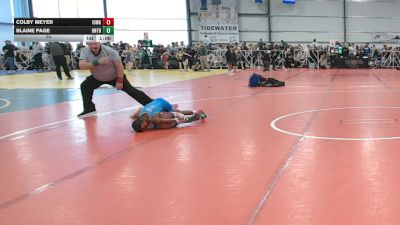 52 lbs Round 2 - 10:45am Saturday - Colby Meyer, Iowa Black vs Blaine Page, Untouchables