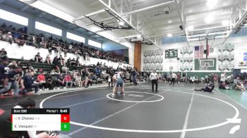 190 lbs Cons. Round 1 - Vincent Chavez, St. John Bosco vs Edwin Vasquez, Villa Park