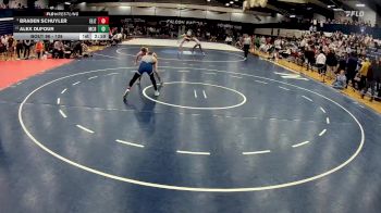125 lbs Quarterfinal - Alex Dufour, McDaniel vs Braden Schuyler, Elizabethtown
