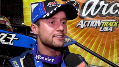 Logan Seavey Reacts After USAC Sprint Action Track USA Photo Finish