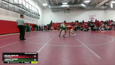 138 lbs 5th Place Match - Oscar Hinojos, Eaglecrest A vs Adrian Gomez, Pueblo County