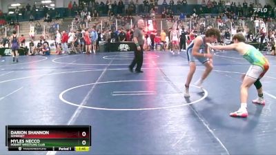 140 lbs Champ. Round 2 - Myles Necco, Hobart Wrestling Club vs Darion Shannon, Somerset